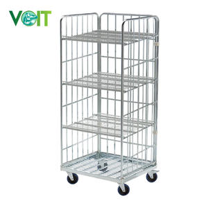 Vouw En Nest Heldere Zinkplaat Afwerking 3-zijdige Rolkooi Met <span class=keywords><strong>2</strong></span> Planken - Product Image 2