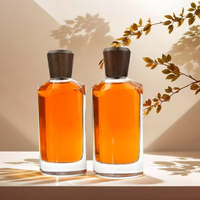 Vente flash - Flacon de parfum carré transparent en verre de 100 ml avec impression d'écran, logo personnalisé, flacon vide, boîte d'échantillon gratuite incluse