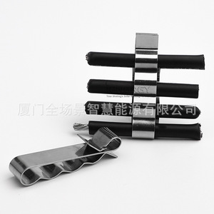 Clip de acero inoxidable plano para fijación de cables, abrazadera de cable cuadrada de 6 mm para 4 hilos - Product Image 3