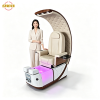Siman 2026 Nouveau Fauteuil de Pédicure Réglable en Gros, Mobilier de Salon de Manucure avec Massage du Dos, Design de Luxe pour Utilisation en Salon de Manucure