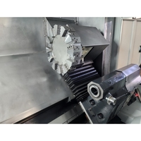 Mesin Bubut CNC Slant Bed Otomatis TC4558, Mesin Pembubutan Logam Presisi Tinggi untuk Produksi Massal Logam Ferrous dan Non-Ferrous