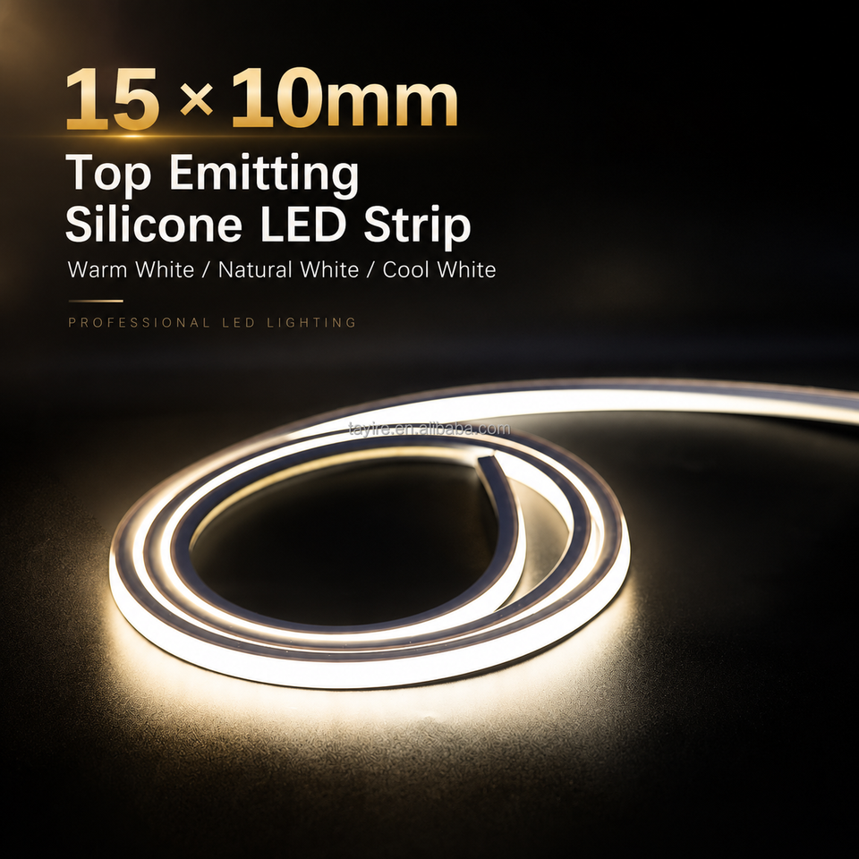 Led Neon Small LED Neon Light Strip 15*10mm Waterproof IP67 Single Color 8W/m 120leds ...