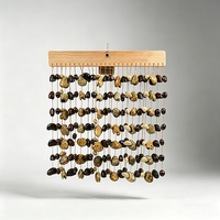 Natural Seed Shell Chime Mixed Nut Shell Wind Chime Hanging Percussion for Sound Bath and Acoustic Percussion Sessions