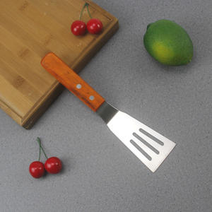 Stainless Steel <b>Wooden</b> Handle Pizza Spatula Teppanyaki Pancake Steak Turner Cooking Tool XR1020 Yangjiang Made - Product Image 2