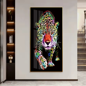 Peinture décorative moderne de lion imprimée, grande peinture en porcelaine cristalline d'<span class=keywords><strong>animaux</strong></span> <span class=keywords><strong>sauvages</strong></span> pour la décoration du salon - Product Image 4