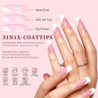 Autocollants spécialisés pour ongles de manucure française, ongles pré-faits français rose nude, vente en gros polyvalente