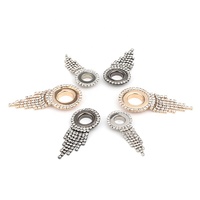 Accessoires de vêtement en laiton, or, argent, rond, taille personnalisée, pompon, strass, pour robe, œillets, 50 pièces