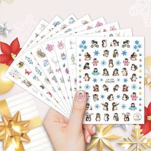 Nouvel arrivage d'autocollants d'art d'ongle de lapin pingouin 3D autocollants d'ongle de papillon de logo personnalisé <span class=keywords><strong>pour</strong></span> la presse sur des ongles - Product Image 1