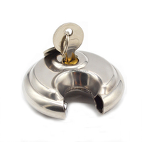 Cadenas rond en acier inoxydable 201 étanche et antirouille de 70 mm avec 2 clés en fer