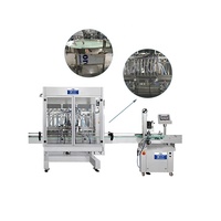 Línea automática de llenado de botellas de gel, máquina de llenado de champú de 12 cabezas, máquina de llenado de botellas para el cuidado de la piel, máquina embotelladora de detergente