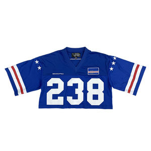 American <b>Football</b> Jersey Custom Oversized Crop Classic Retro American <b>Football</b> Shirt - Product Image 2