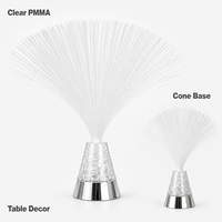 Lampe de table décorative LED à fibre optique de 13 pouces, à changement de couleur RGB, pour chambre à coucher, fonctionnant sur piles AAA, avec commande par interrupteur, pour fêtes et événements