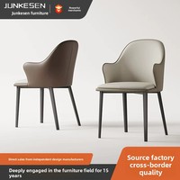 Chaise de salle à manger rembourrée de style nordique de luxe avec accoudoirs pour restaurant et hôtel