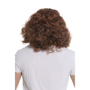 Pelucas de fiesta de fibra sintética <span class=keywords><strong>vikinga</strong></span> marrón con bigote - Product Image 2