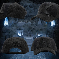 Gorra de béisbol personalizada de 5 paneles con visera curva de gamuza y logotipo bordado, diseño de estrella, del fabricante