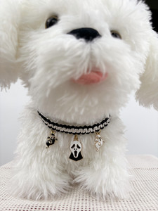 Collar <span class=keywords><strong>de</strong></span> Halloween para mascotas para perros pequeños, accesorios originales hechos a mano con patrón <span class=keywords><strong>de</strong></span> impresión <span class=keywords><strong>de</strong></span> Metal, venta al por mayor para Amazon - Product Image 6