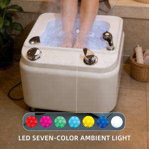 Baño de Pies Eléctrico de Desintoxicación con Calentamiento a Temperatura Constante, Masaje, Luces de Desinfección y Ruedas Móviles - Product Image 4