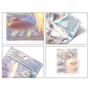 ถุงซิปล็อคสีรุ้งพิมพ์โลโก้ตามสั่ง ปิดผนึก 3 ด้าน สำหรับใส่เครื่องประดับ ถุงโฮโลแกรม - Product Image 3