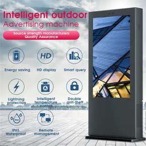 Digital Signage Advertising Kiosk Tv Screen Equipment 55 Inch Outdoor Kiosk Totem Media Player Touch Screen Outdoor LCD Display
