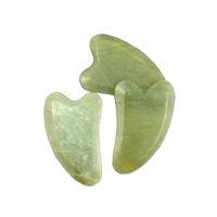 Outil de massage facial en jade Xiuyan naturel, logo personnalisé, planche de raclage en jade vert, OEM, marque privée