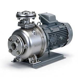 Bomba Centrífuga de Acero Inoxidable Kawamoto Kr, Salida de 50 mm, Motor Eléctrico Trifásico de 1 HP, Conexión de Brida, Alta Presión - Product Image 4