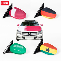 Drapeau de rétroviseur de voiture personnalisé 26*28cm en spandex élastique pour la décoration de voiture