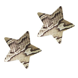 nouvelle Arrivée Marron Couvertures de Mamelon Sexy Femmes Sous-Vêtements Accessoires Peau de Serpent Motif Croix Poitrine Autoc - Product Image 6