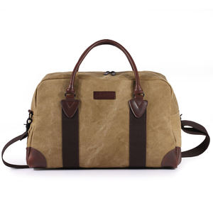 Sac de voyage week-end en toile vintage léger personnalisé pour homme, grande capacité, pliable, marque privée, unisexe, voyage d'affaires, fermeture éclair - Product Image 6