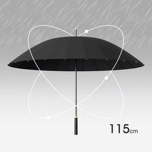 Parapluie de golf 24K extra-large à poignée droite, classique, anti-tempête, pour affaires, avec impression de logo, haute qualité - Product Image 3