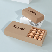 Emballage d'œufs personnalisé en gros - Emballage alimentaire en carton ondulé personnalisé à 10 ou 20 alvéoles - Boîtes agricoles abordables