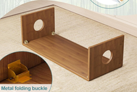 Table basse pliable en bambou, style japonais, pour méditation sur tatami, design peu encombrant, montage facile