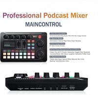 Table de Mixage Streaming, Carte Son Audio de Diffusion pour Podcast et Jeu, Mixeur Audio MIC avec Microphone F998 pour PC de Streaming