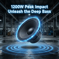 Subwoofer professionnel 15 pouces 600W RMS, haut-parleur PA avec bobine vocale 100mm et aimant métallique 250mm, durable pour système de sonorisation de scène de concert