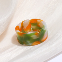 Neues Design Transparente mehrfarbige Acryl harz ringe für Frauen Ins Personal isierte Mode Acryl Fingerring