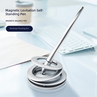 Kreativer Balance Anti-Sturz Magnetischer Schwebestift Schreibtisch-Deko Metall Anpassbares Logo Schwebender Stift Dekor Geschenk