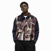 Veste streetwear personnalisée à col rabattu pour homme, manteau d'hiver matelassé grande taille, veste tapisserie pour homme