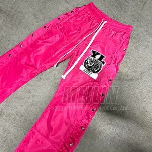 Custom logo Polyester <b>Nylon</b> <b>Pants</b> Flared Sweatpants Side Release Buckle Elastic Waistband <b>Nylon</b> <b>Track</b> <b>Pants</b> Men - Product Image 6