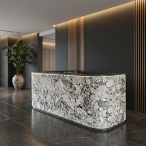 Losa delgada de mármol blanco, chapa de piedra de mármol natural, diseño contemporáneo, revestimiento de pared interior, acabado de superficie duradero - Product Image 5