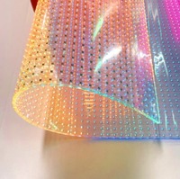 Panneau LED transparent flexible portable, mur publicitaire mobile pop-up pour la publicité de marque
