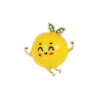 Trendy druppelende oliefruit peer broche speld bruiloft verguld gouden legering schattig anti-blootstelling paard broche vestjes dames meisjes