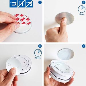 Kit <span class=keywords><strong>de</strong></span> fixation magnétique Support <span class=keywords><strong>de</strong></span> fixation pour détecteur <span class=keywords><strong>de</strong></span> fumée Montage magnétique Équipement <span class=keywords><strong>de</strong></span> lutte contre l'incendie et accessoire - Product Image 5