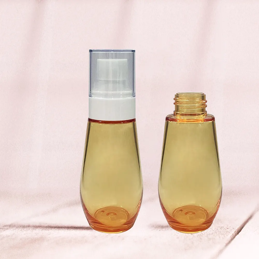 80ml PETG Clear Empty For Skin Care Lotion Cream bottle Round Plastic Spray Bottle