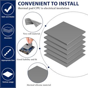 Hiệu suất cao dẫn nhiệt Silicone khoảng cách <span class=keywords><strong>Pad</strong></span> | 0.8-20 W/MK dẫn nhiệt | tùy chỉnh độ dày 0.3-10mm cho - Product Image 2