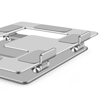 L301 Aluminium Alloy Zilveren Verstelbare Computerstandaard voor Laptop met 360° Draaibare Basis Ergonomische Opvouwbare Verhoger voor Bureau