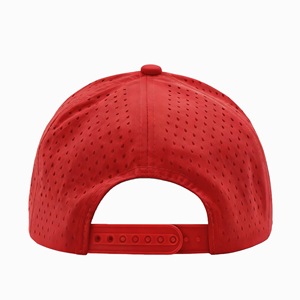 Casquette de golf <span class=keywords><strong>snapback</strong></span> de luxe imperméable à 6 panneaux, perforée, couleur unie, avec trous découpés au laser, en polyester, pour usage extérieur, avec logo personnalisé, haute performance - Product Image 4