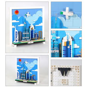 Wange 4929 Custom <b>Block</b> Bricks Model Dubai City Postcards Children Assembly Building <b>Block</b> Set <b>Plastic</b> Toy Wholesale Juguetes - Product Image 5