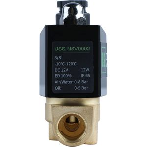 États-Unis Vanne solénoïde électrique en laiton massif de 3/8 po, 12 V CC, normalement fermée, pour air, eau, huile, carburant - Product Image 5