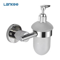 Chrome Pompe À Main En Acier Inoxydable Salle De Bain Montage Mural Bouteille En Verre Liquide Distributeur De Savon