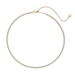 Collares de Cadena de Tenis de Plata de Ley 925 con Circonitas Finas para Mujer, Chapado en Oro de 18k, Joyería de Lujo para Bodas - Product Image 2
