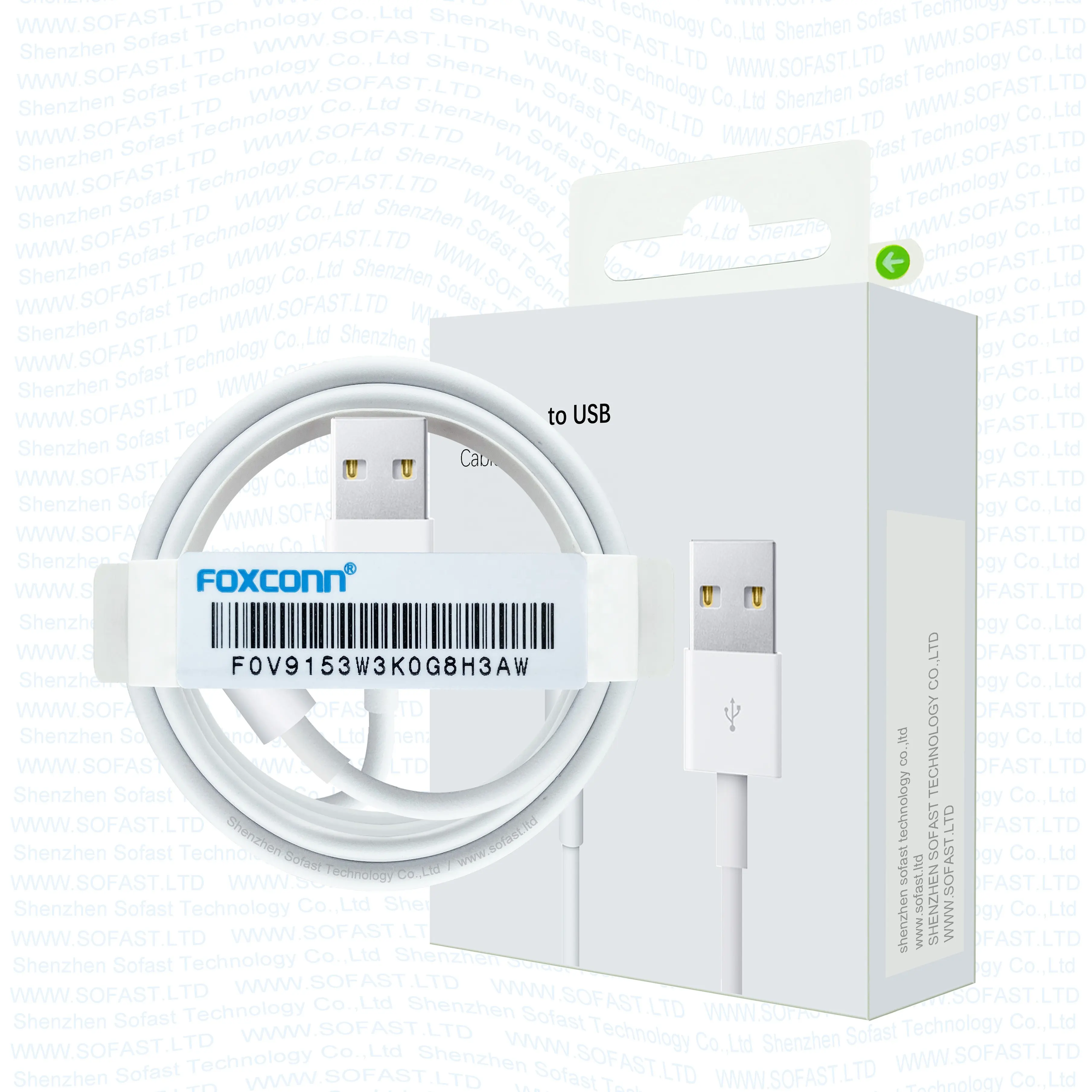 original foxconn E75 cable for iphone sync data for iphone fast charging original cable with package